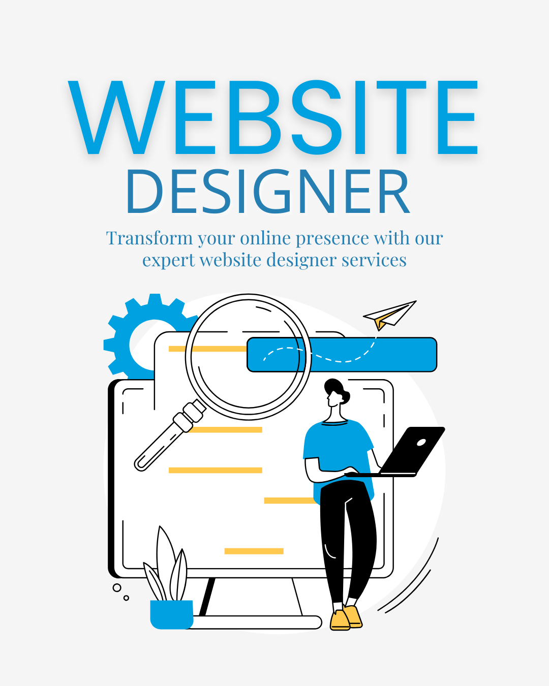 Website designer creating a mobile-friendly business website